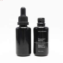 1oz 30ml in stock essential oil serum cosmetic uv black glass dropper bottle VB-23B